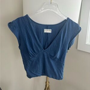 Free People We The Free Ivy Tee in Sailor Blue Navy Size Small